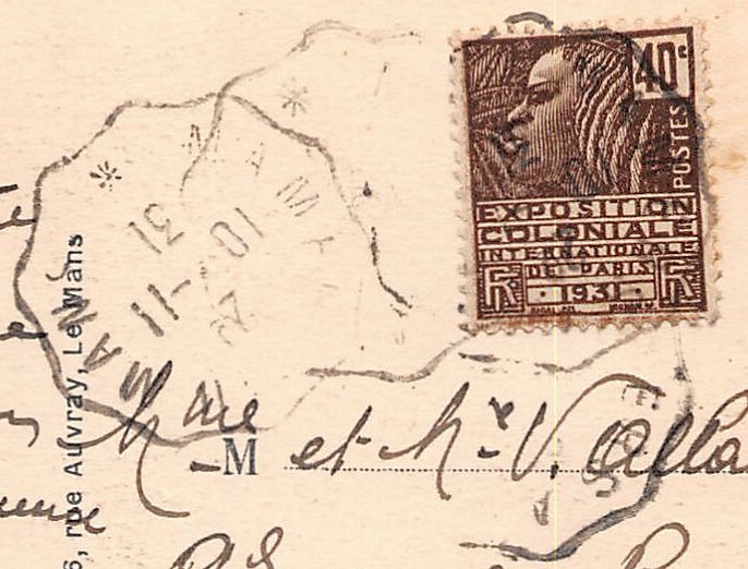 Courrier-Convoyeur Mamers au Mans Type III 1931